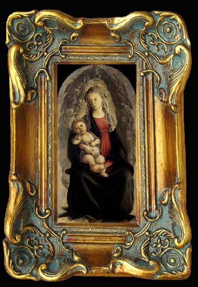 framed  BOTTICELLI, Sandro Madonna in Glory with Seraphim, Ta013-2